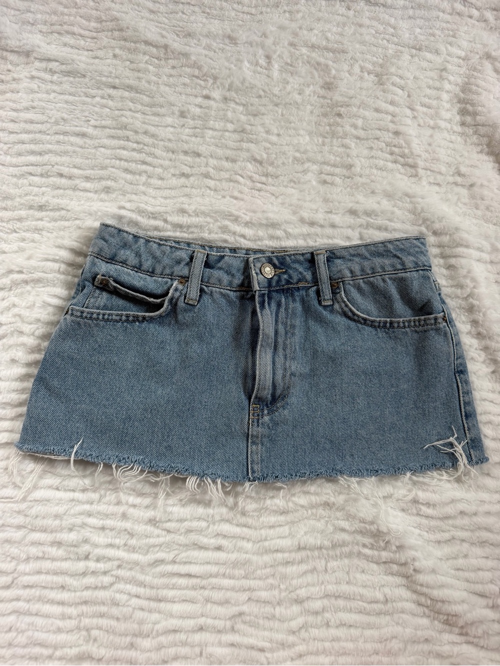Denim Micro Mini Skirt